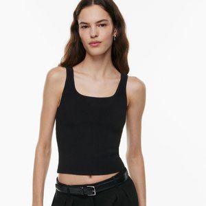 Aritzia Babaton Sculpt Knit Squareneck Tank, size Large, color Black